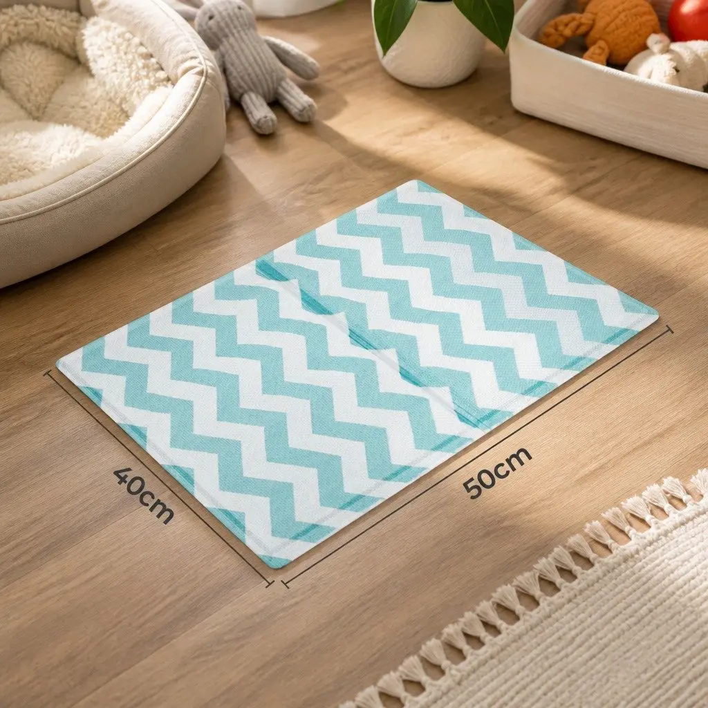 Blue Textured Cooling Mat for Pets