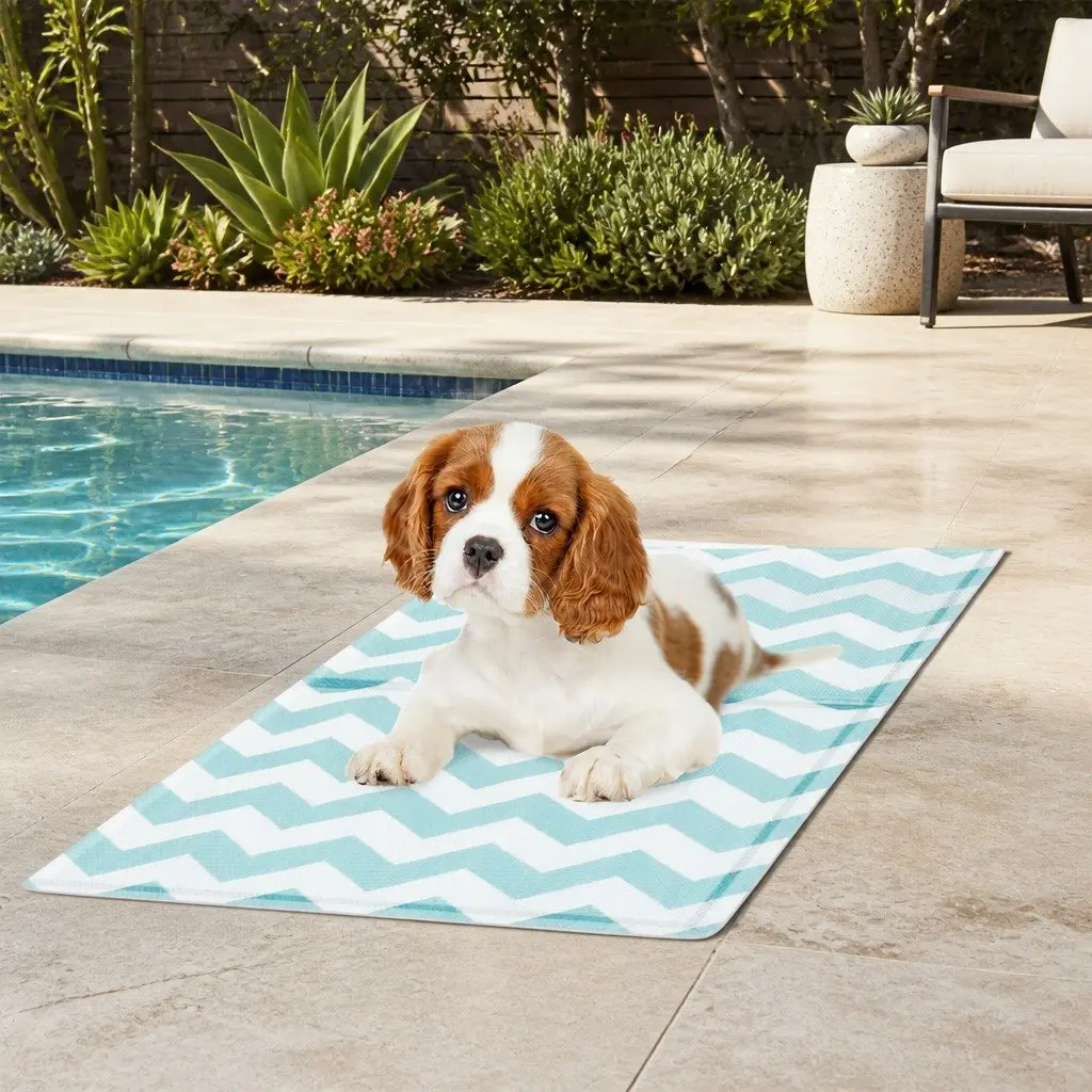 Blue Textured Cooling Mat for Pets