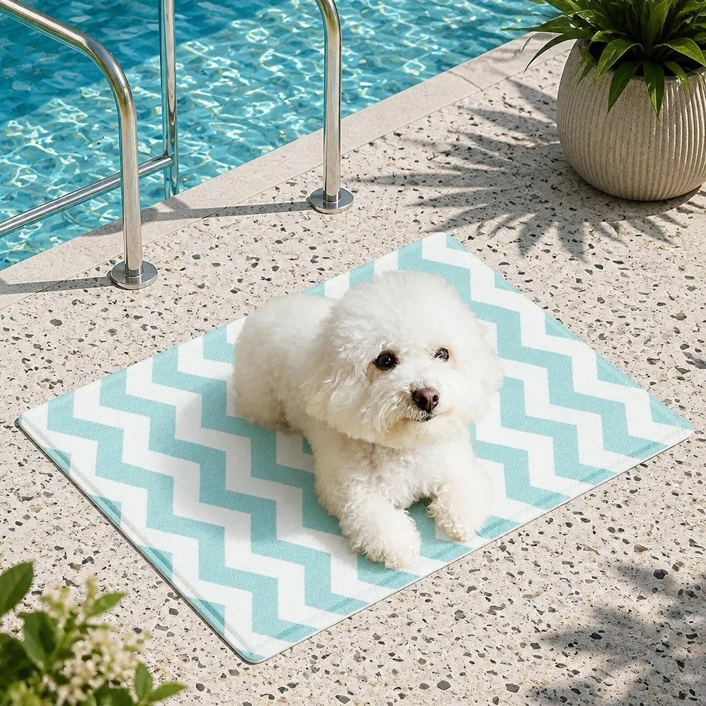 Blue Textured Cooling Mat for Pets