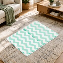 Small Green Textured Pet Cooling Mat - Portable and Foldable