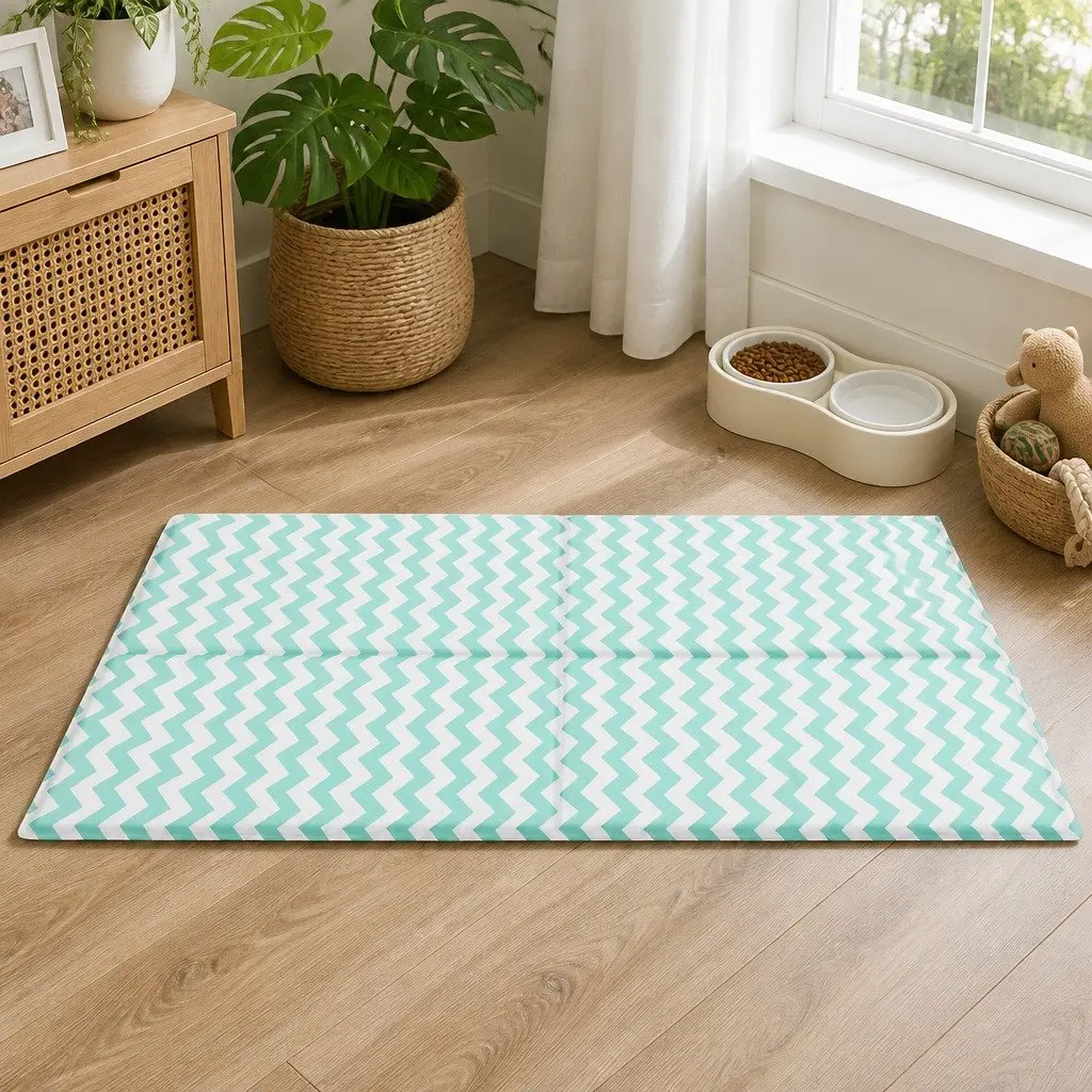 Pet Cooling Mat XL Textured Surface Foldable Portable Self-Cooling for Dogs Home