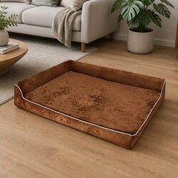 Large L-Shaped Orthopedic Dog Bed with Memory Foam Support