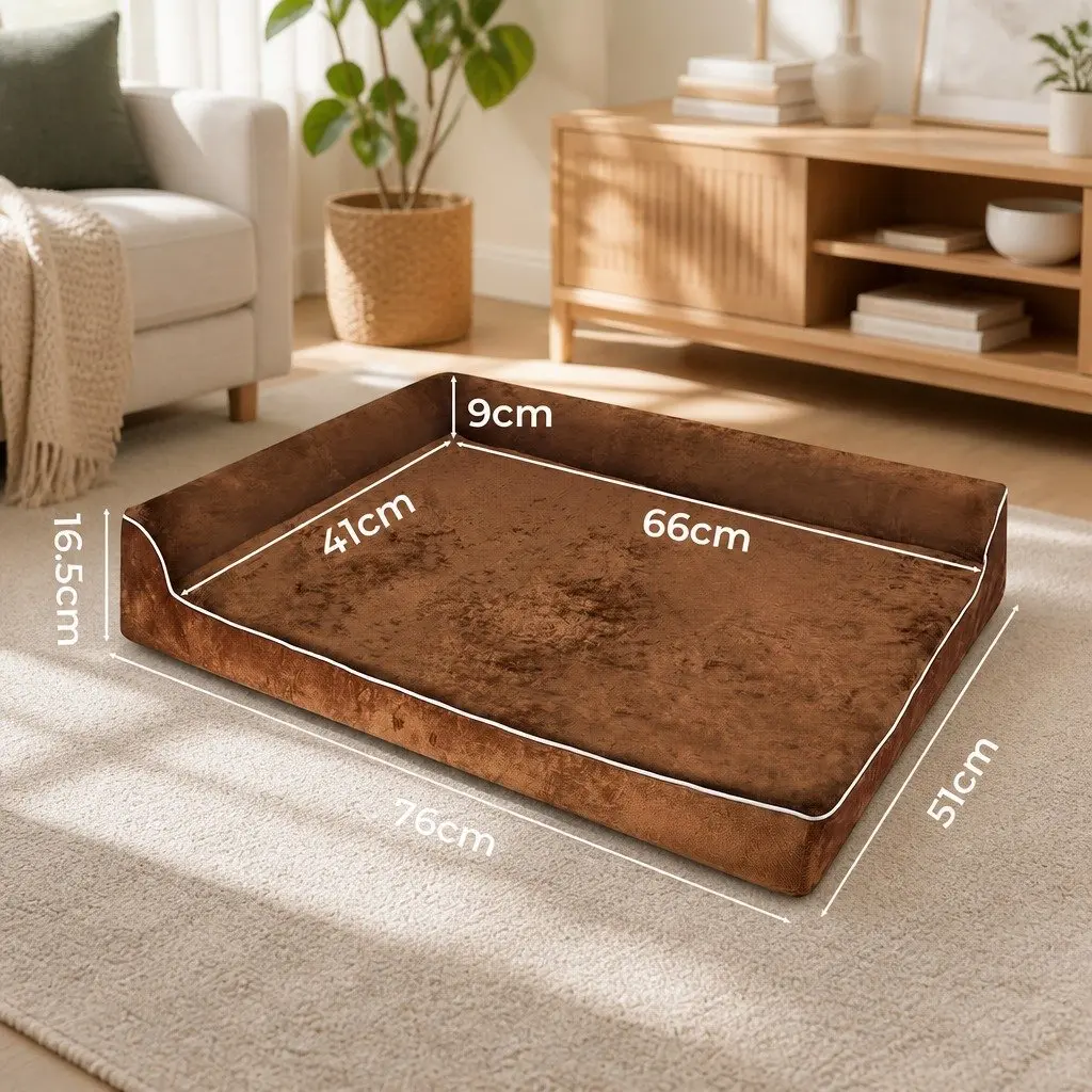 L-Shaped Orthopedic Dog Bed with Memory Foam
