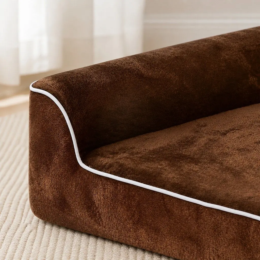 L-Shaped Orthopedic Dog Bed with Memory Foam