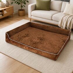 XXL Memory Foam Orthopedic Dog Bed with L-Shaped Bolster