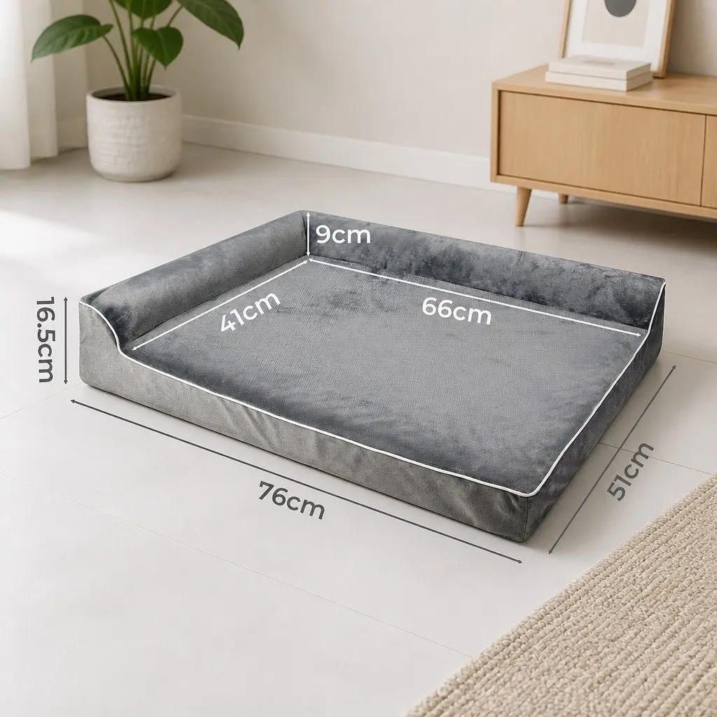 Orthopedic Medium Dog Bed with Memory Foam Support