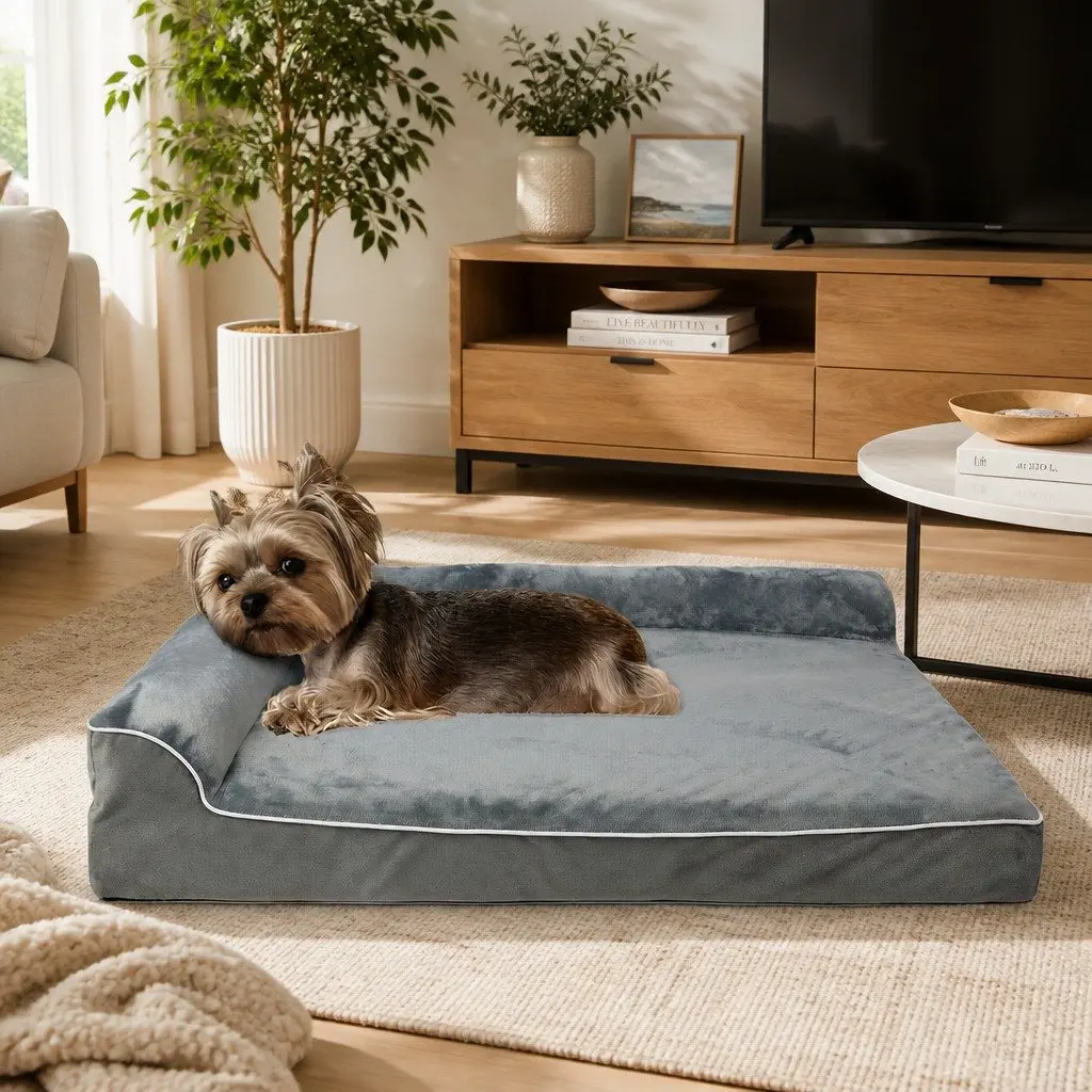 Orthopedic Medium Dog Bed with Memory Foam Support