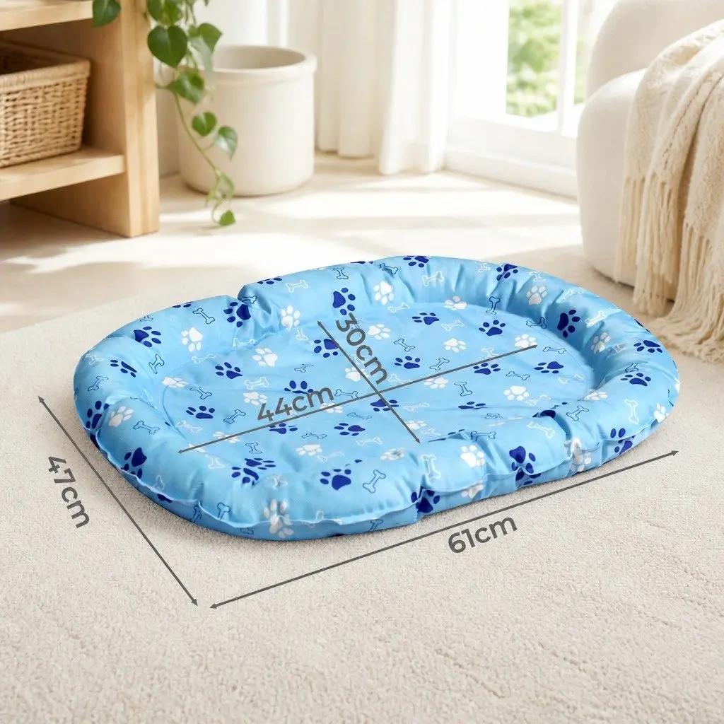 Pet Cooling Mat Small Blue with Padded Edge Support