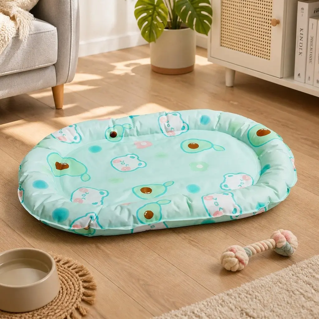 Green Pet Cooling Mat S Size with Gel Support