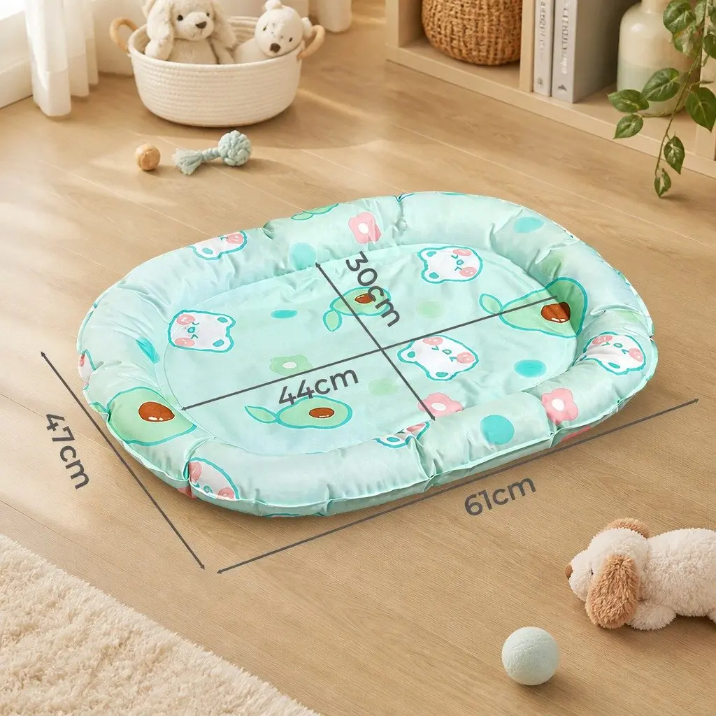 Green Pet Cooling Mat S Size with Gel Support