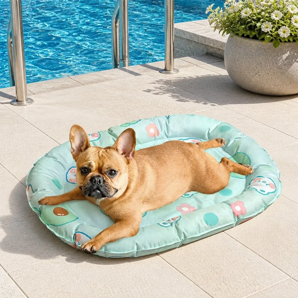 Green Pet Cooling Mat S Size with Gel Support