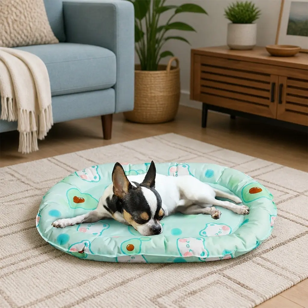 Green Pet Cooling Mat S Size with Gel Support
