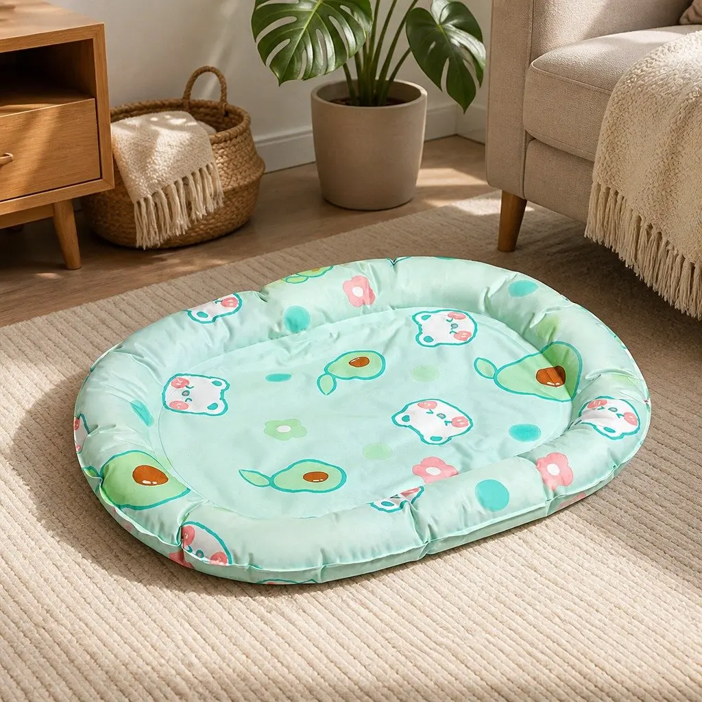Green Pet Cooling Mat S Size with Gel Support