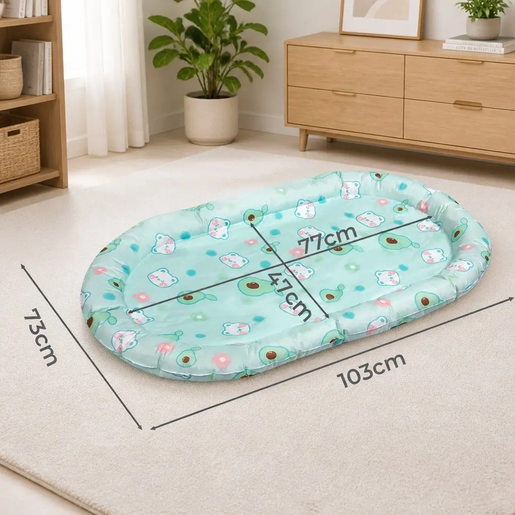 Pet Cooling Mat Gel XL Green Waterproof Durable Support Pillow