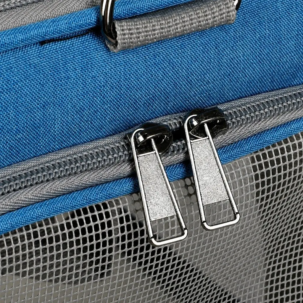 Pet Carrier Bag Oxford Fabric M Size Blue 3 in 1 Portable Shoulder Handbag Crossbody for Dog Cat