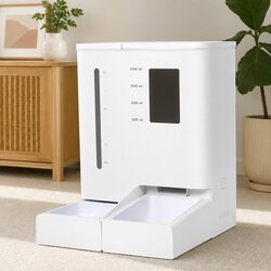 Premium Automatic Pet Feeder Water Dispenser 2-in-1 Control