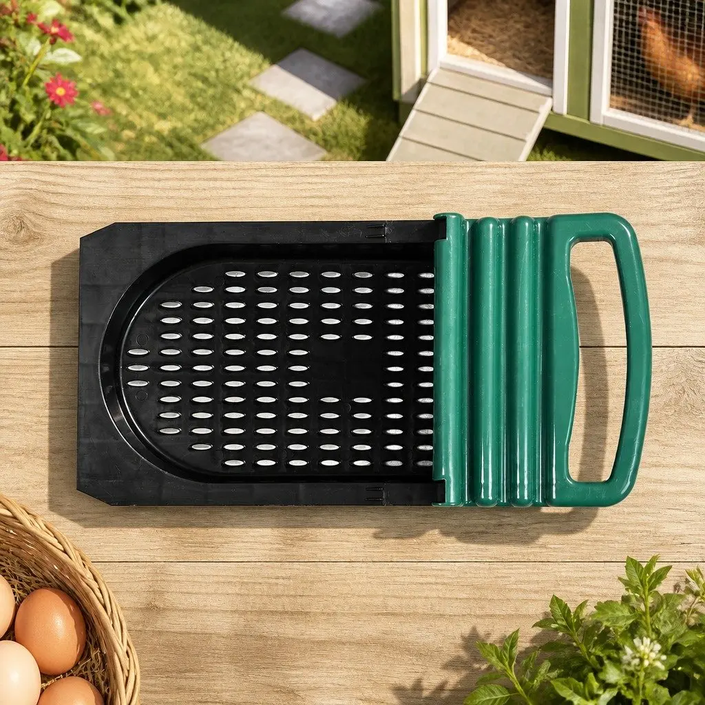 Chicken Egg Nesting Box Galvanized Steel 6-Hole Green