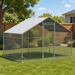 Premium Metal Walk-in Chicken Coop 200x300x194cm