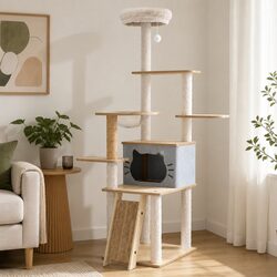 Cat Tree Tower 160cm Large Multi-Level Condo House Scratching Post Climbing
