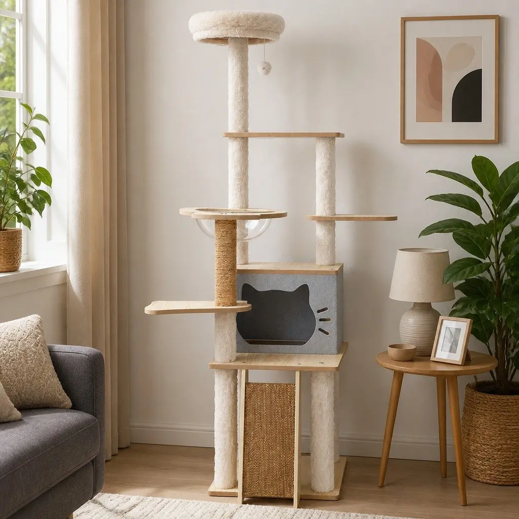 Large 160cm Cat Tree Tower with Scratching Post