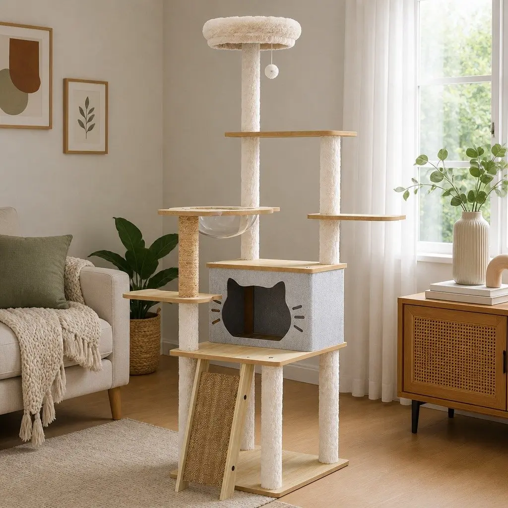Large 160cm Cat Tree Tower with Scratching Post