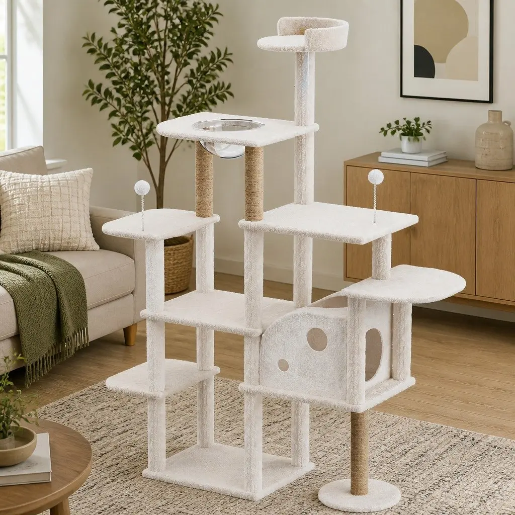 Large Multi-Level Cat Tree Tower 172cm for Scratching