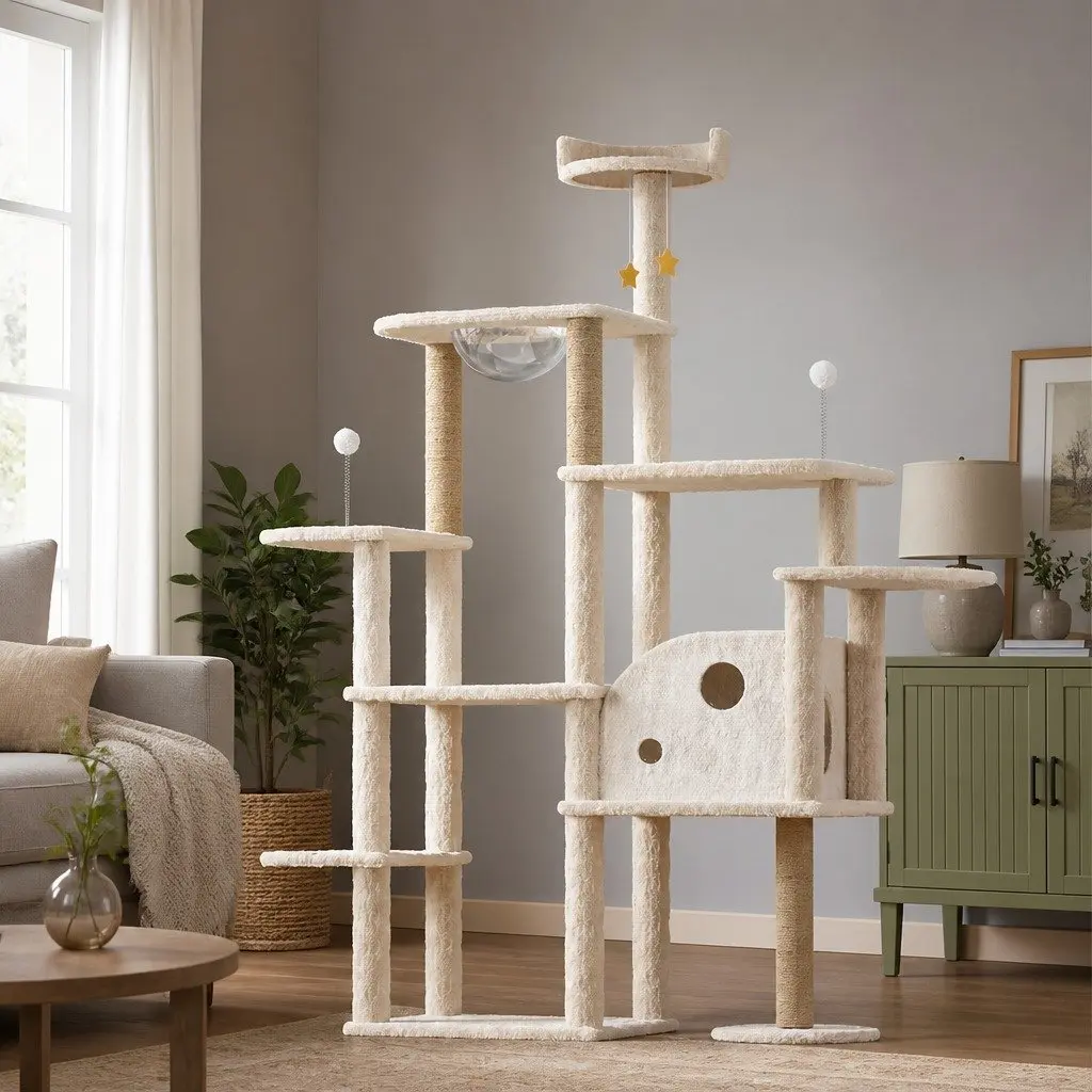 Large Multi-Level Cat Tree Tower 172cm for Scratching