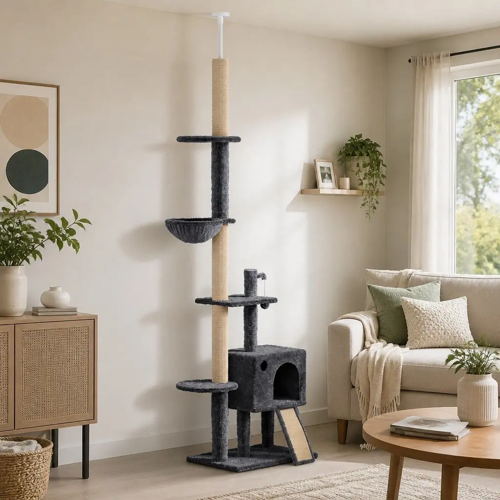 Multi-Level Cat Tree with Hammock and Scratching Post