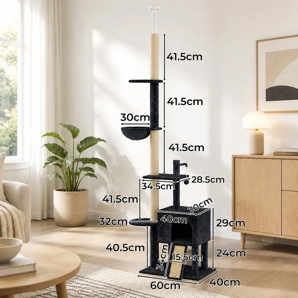Multi-Level Cat Tree with Hammock and Scratching Post