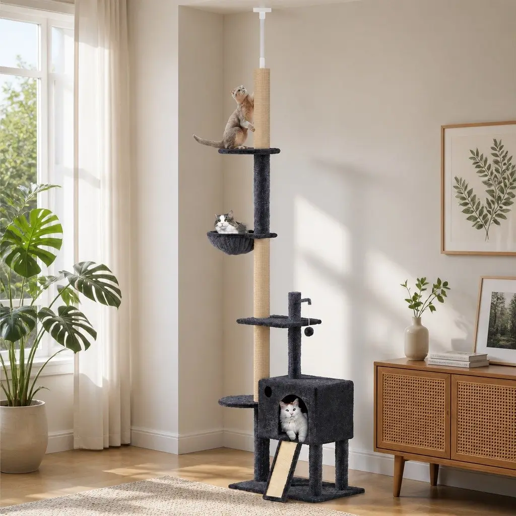 Multi-Level Cat Tree with Hammock and Scratching Post