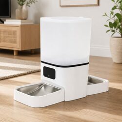 Smart Automatic Pet Feeder with WiFi and Dual Bowls