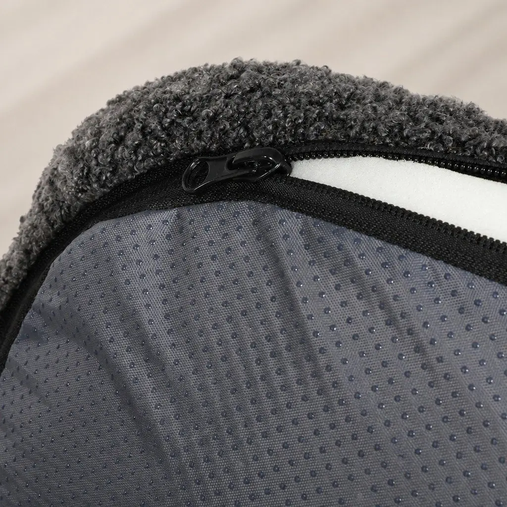 Orthopedic Dog Bed Foam M Size Dual Layer Removable Washable Cover Grey