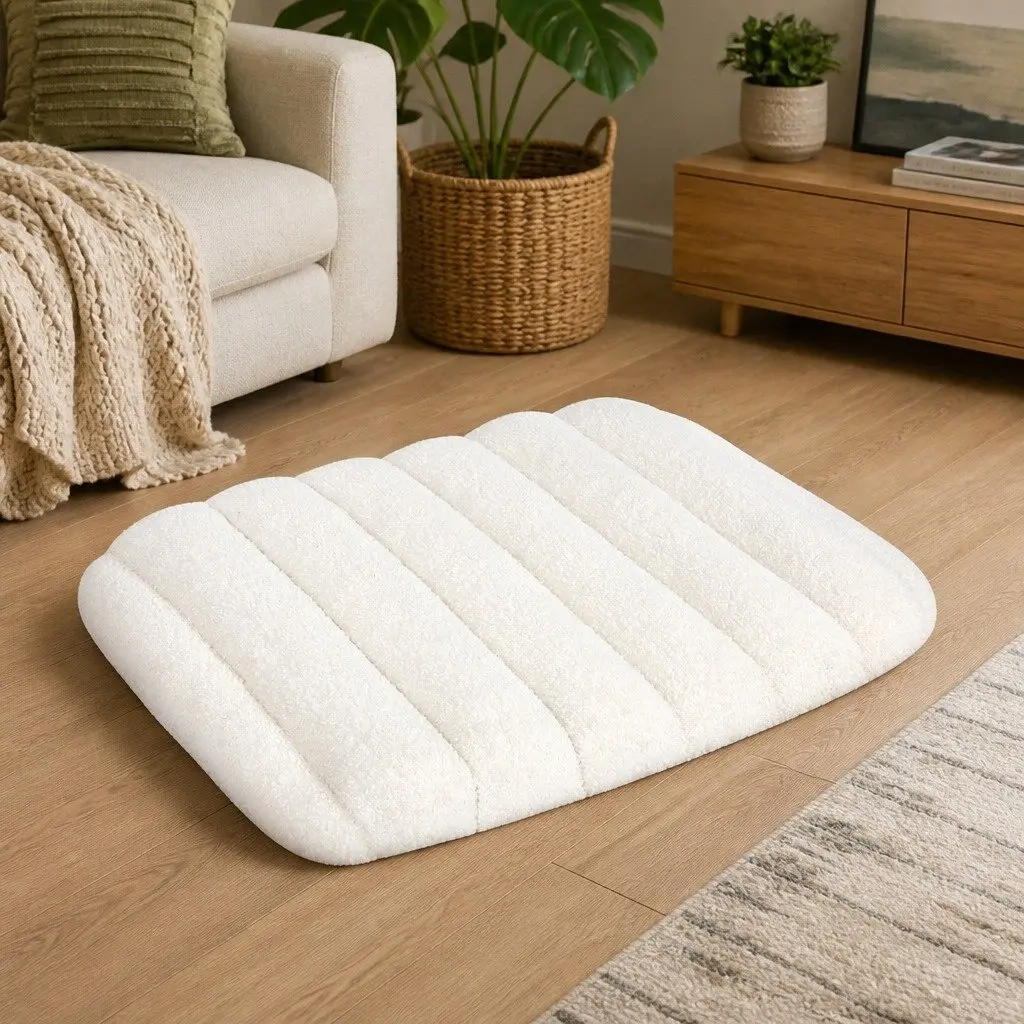 Orthopedic Dog Bed for Small Pets, White