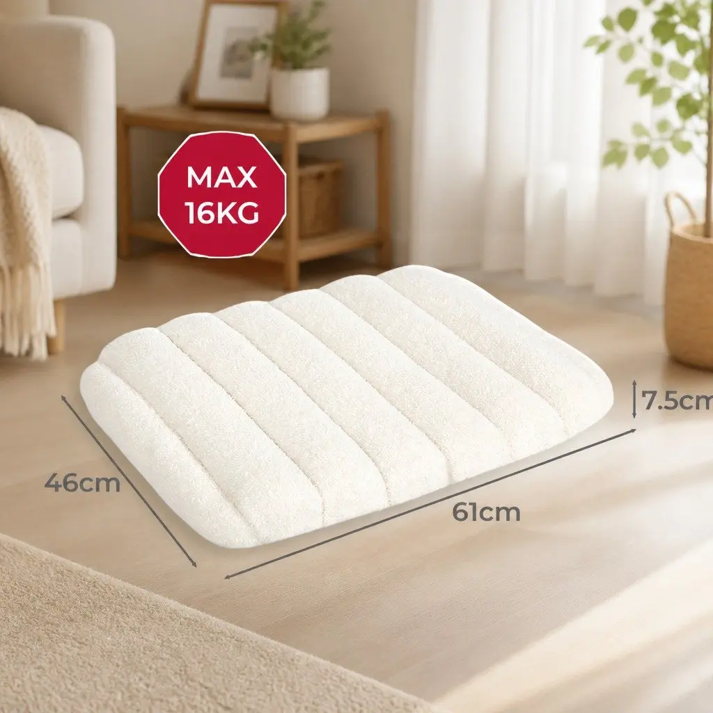 Orthopedic Dog Bed for Small Pets, White