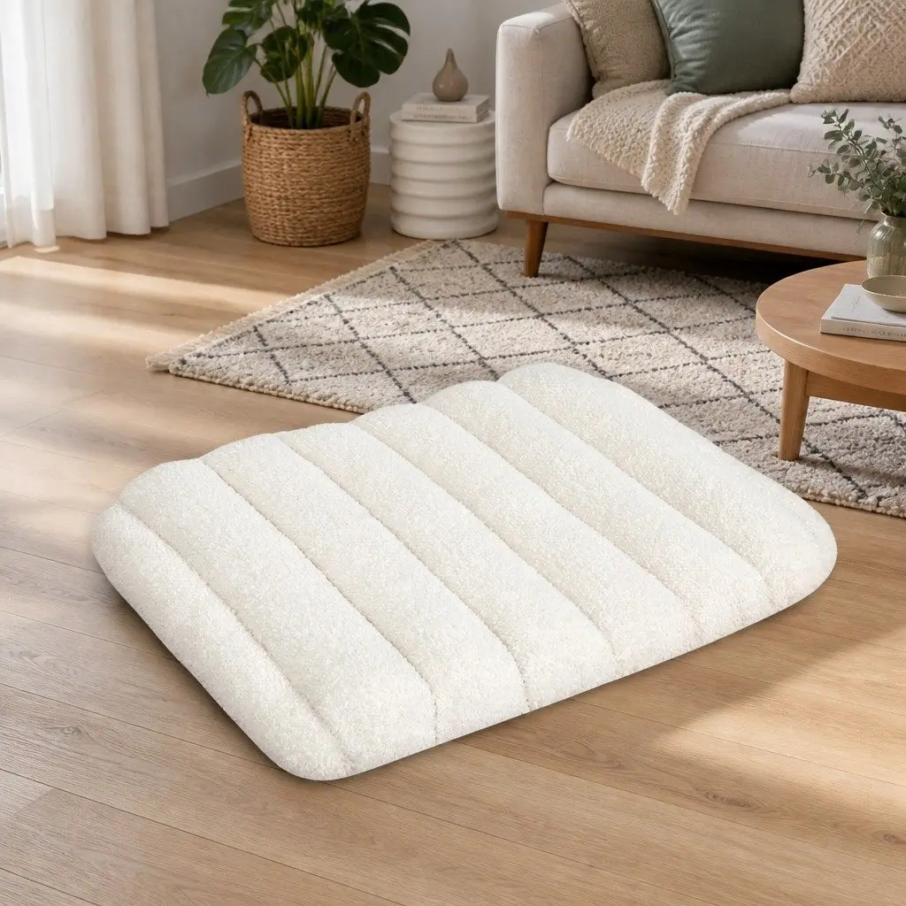 Orthopedic Dog Bed for Small Pets, White
