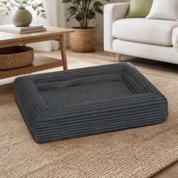 XXL Grey Orthopedic Dog Bed with Egg Crate Foam