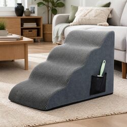 4-Step Dog Ramp with High-Density Foam and Non-Slip Surface