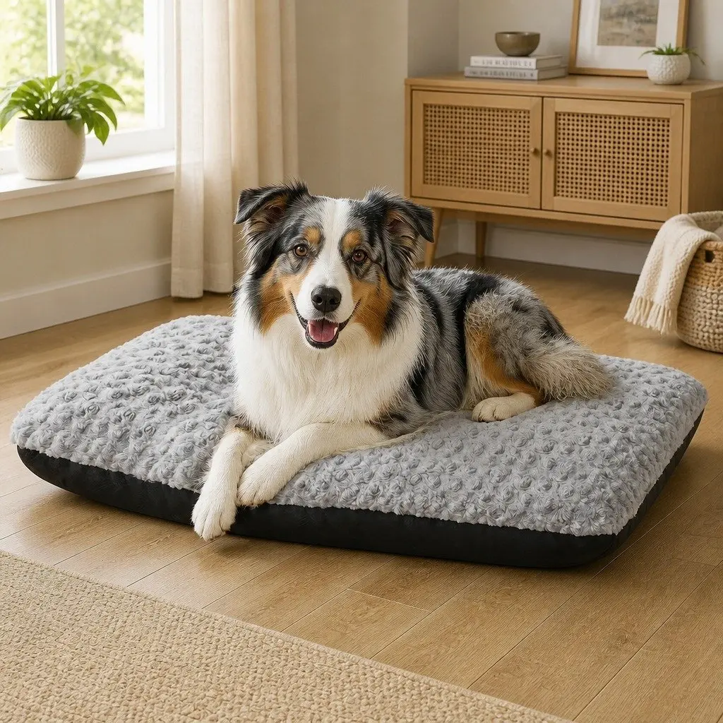 Plush Dog Bed for Senior Dogs with Joint Support