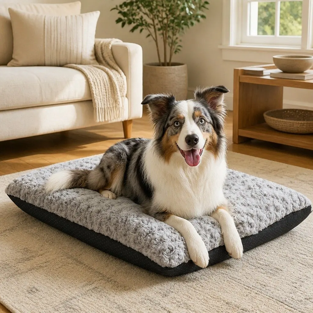 Plush Dog Bed for Senior Dogs with Joint Support