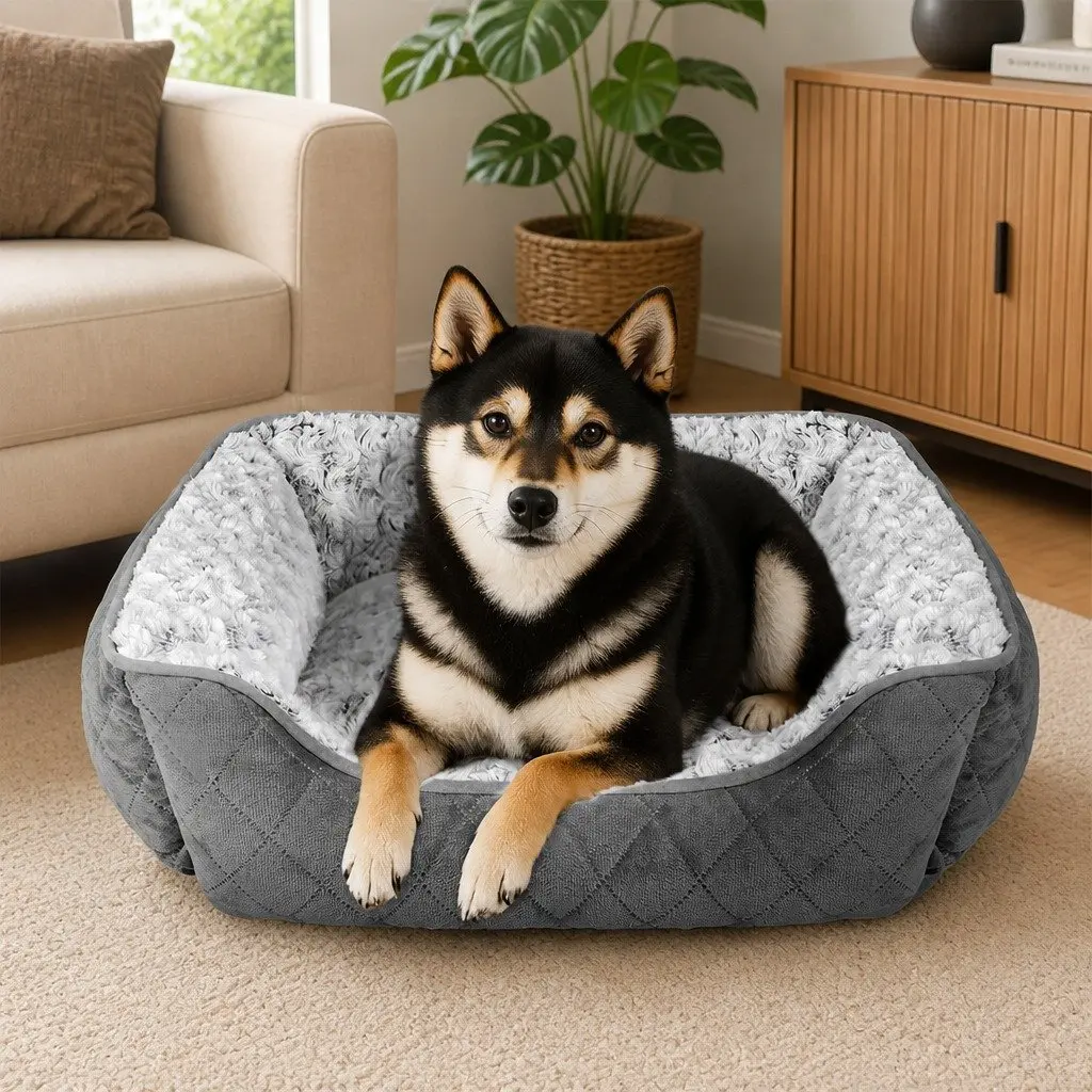Large Orthopedic Dog Bed with Calming Cushion