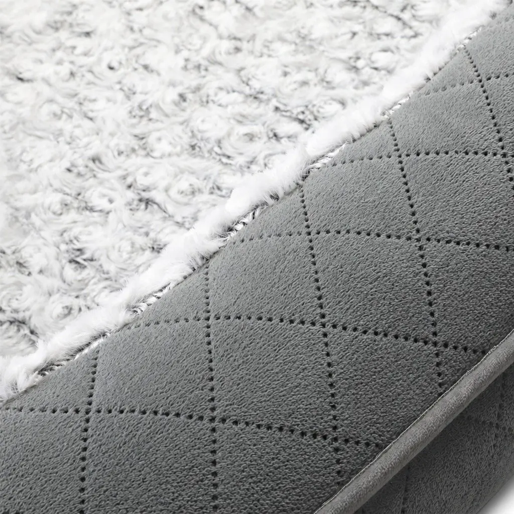Orthopedic Memory Foam Dog Bed Grey XL Large Washable Mat Bolster Support