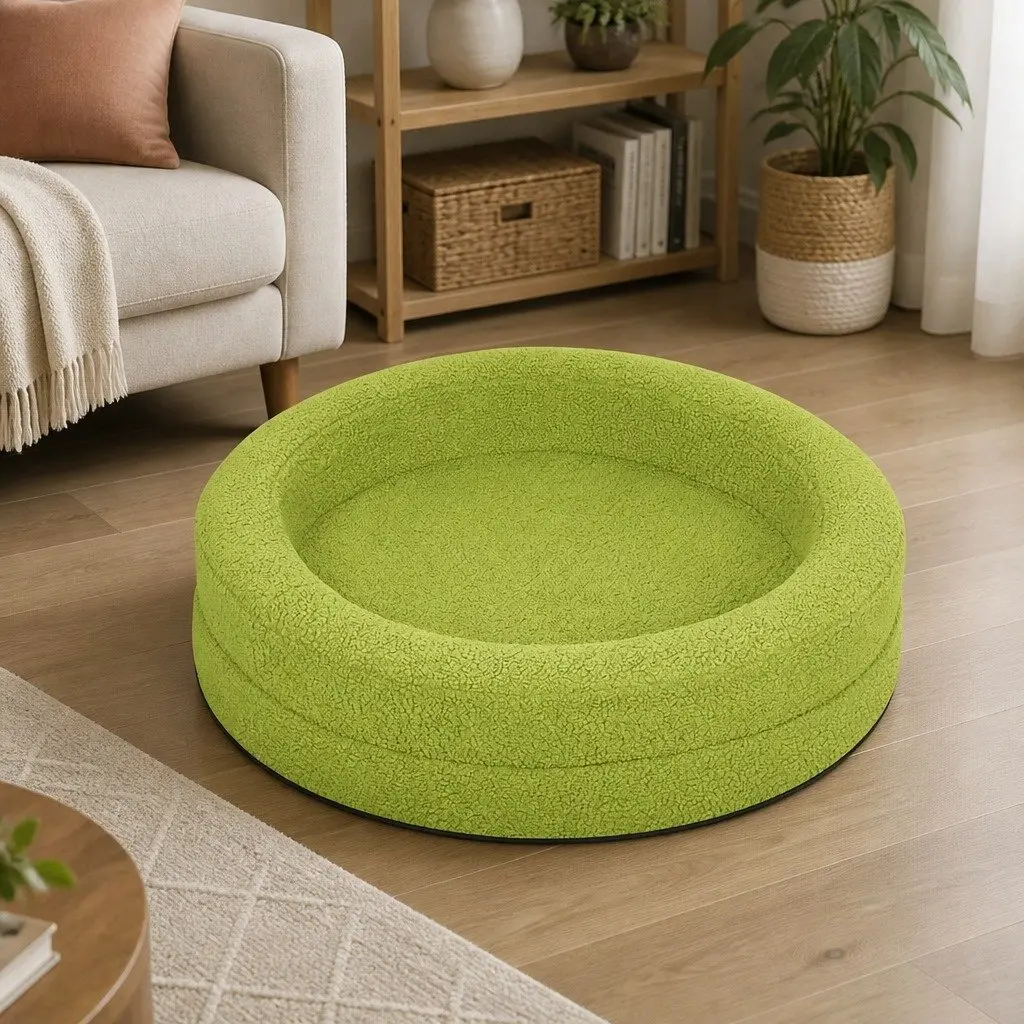 Orthopedic Memory Foam Dog Bed with Bolster