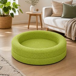Memory Foam Dog Bed with Waterproof Sherpa and Bolstered Design
