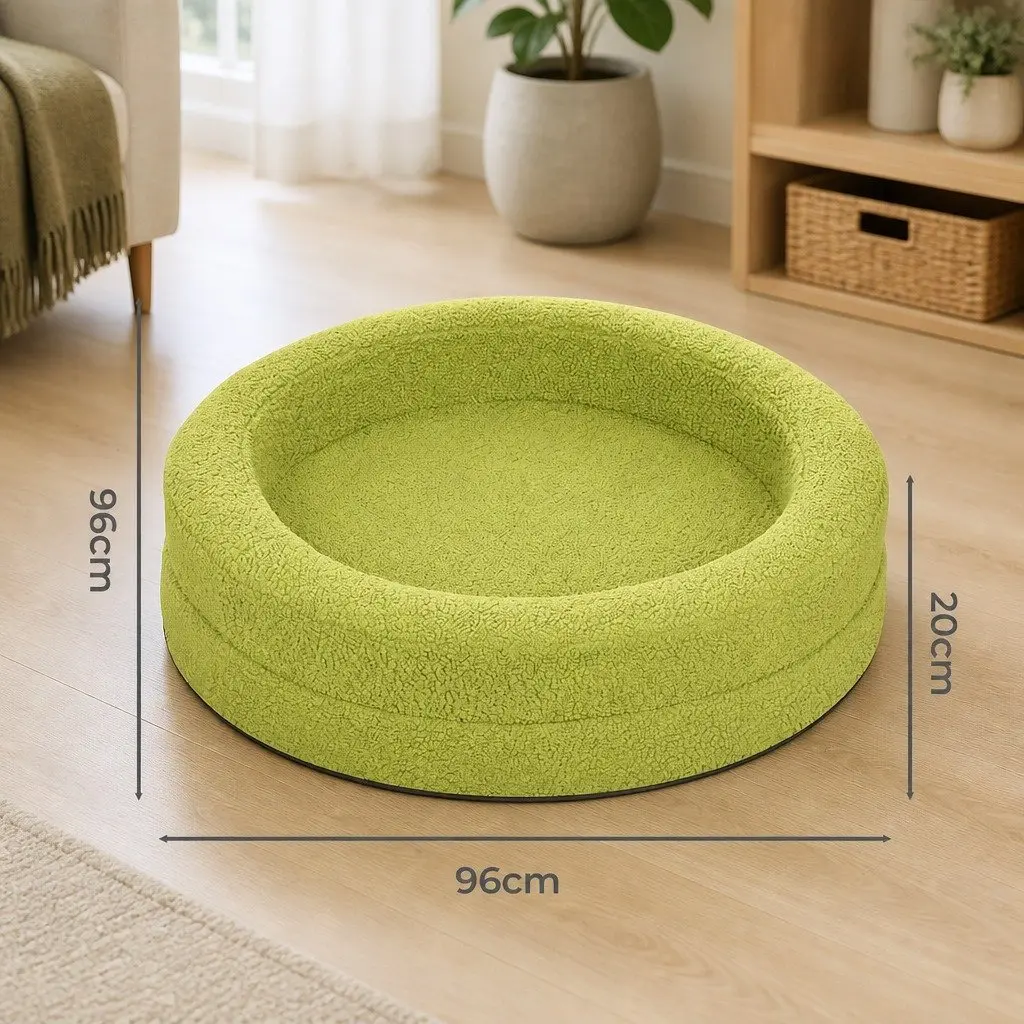 Orthopedic Memory Foam Dog Bed Sherpa Fleece XL Green