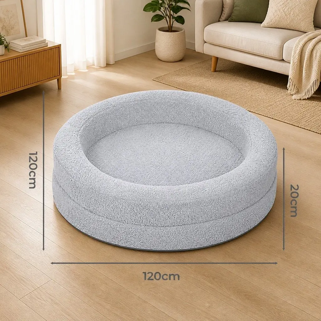 Waterproof Sherpa Calming Dog Sofa with Memory Foam