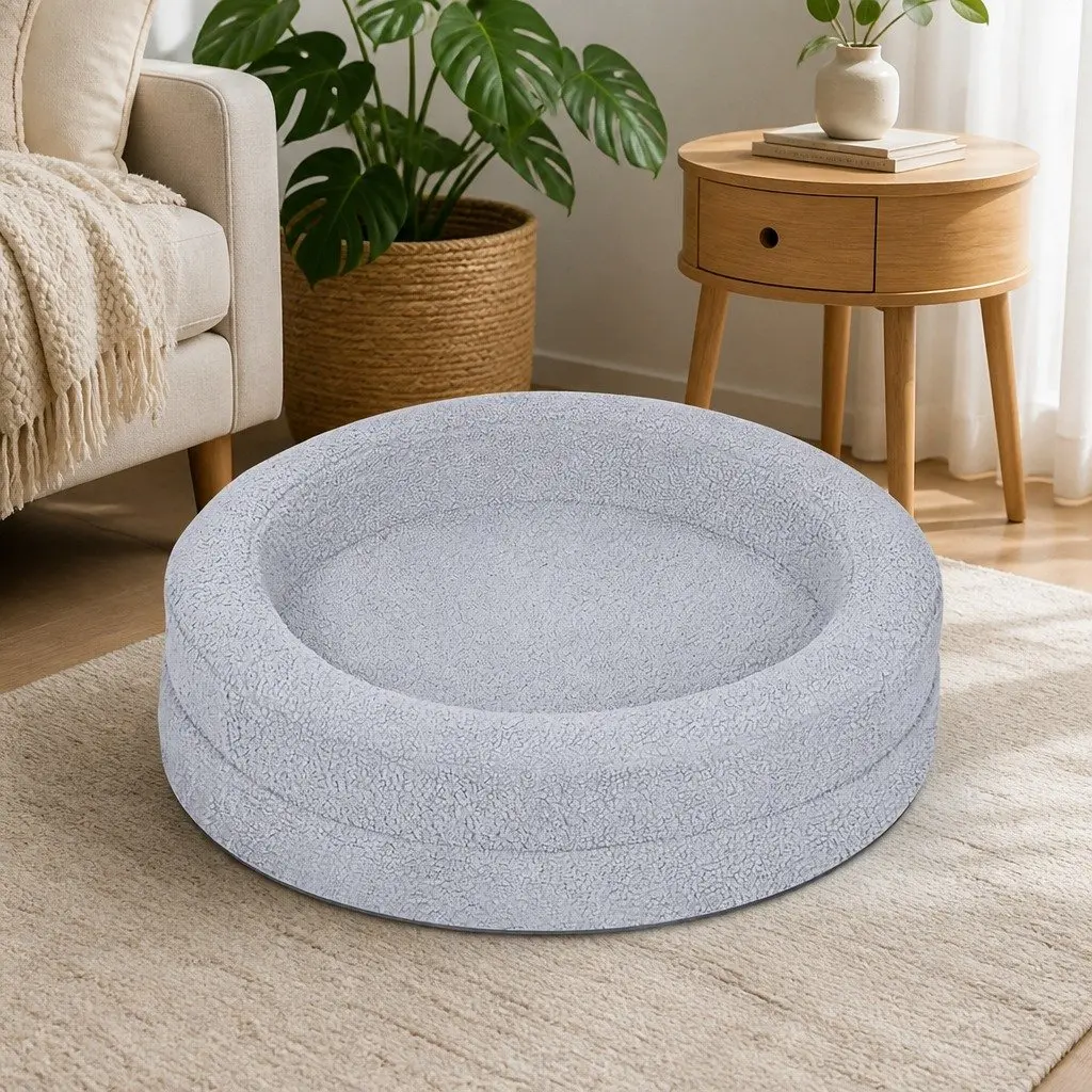 Waterproof Sherpa Calming Dog Sofa with Memory Foam