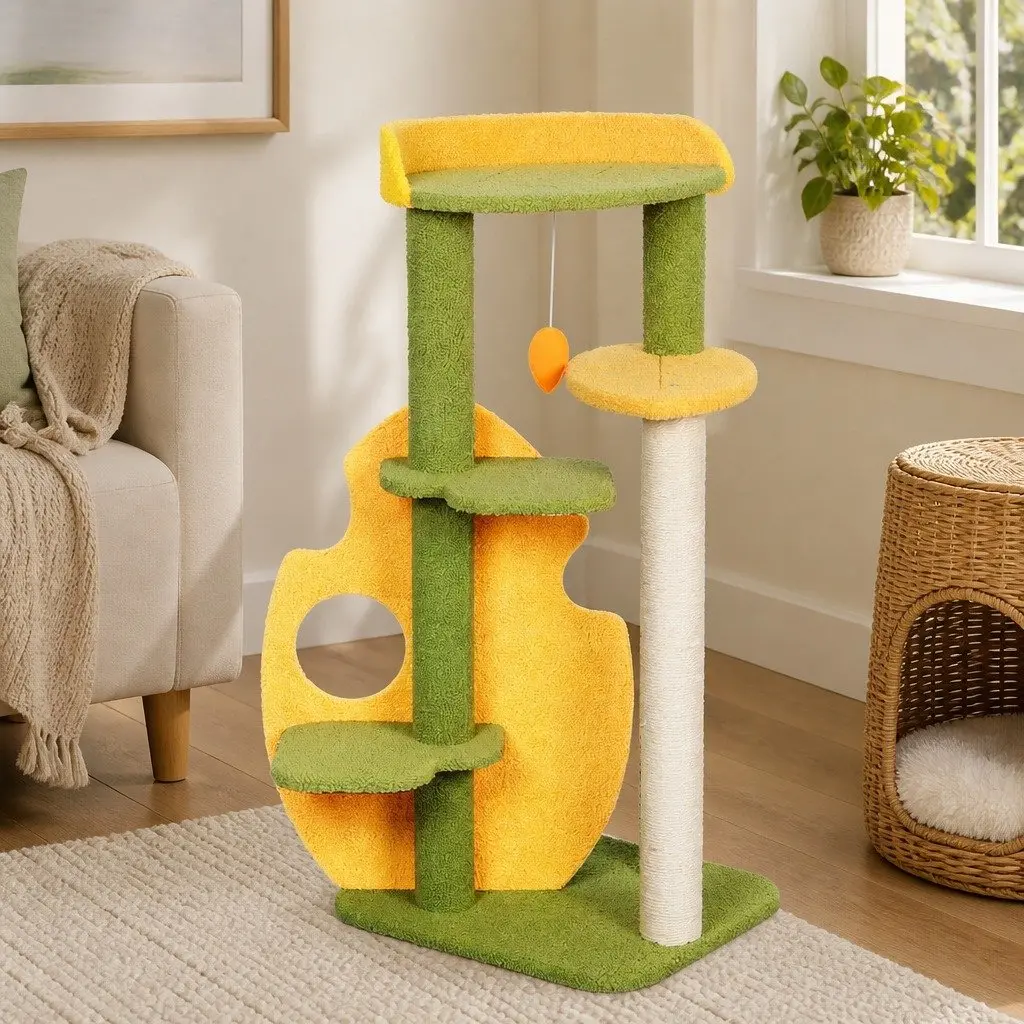 Multi-Level Cat Tree with Natural Sisal Scratching Posts