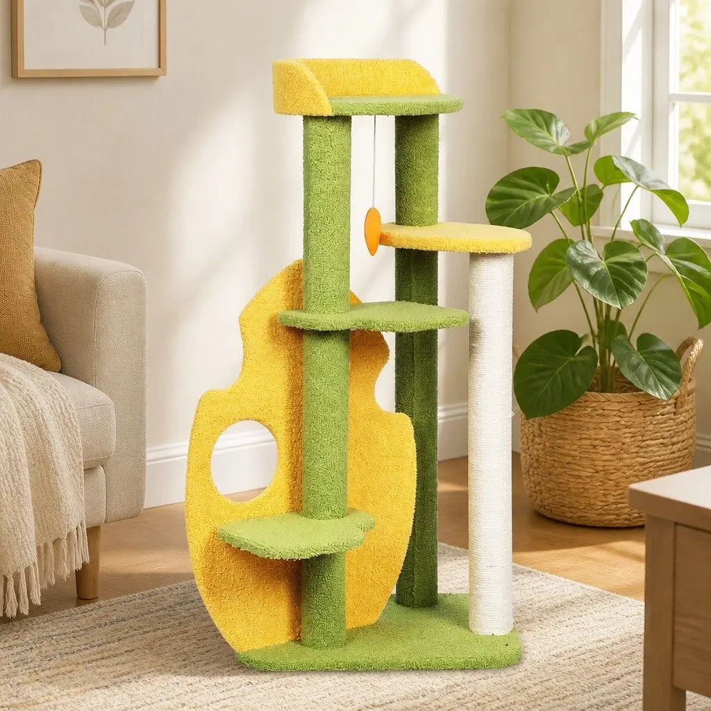 Multi-Level Cat Tree with Natural Sisal Scratching Posts