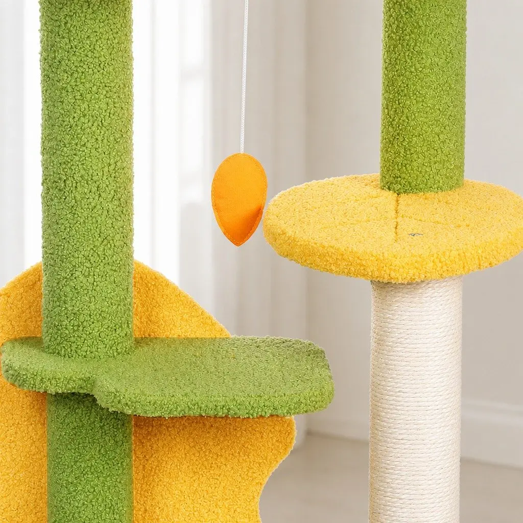 Multi-Level Cat Tree with Natural Sisal Scratching Posts