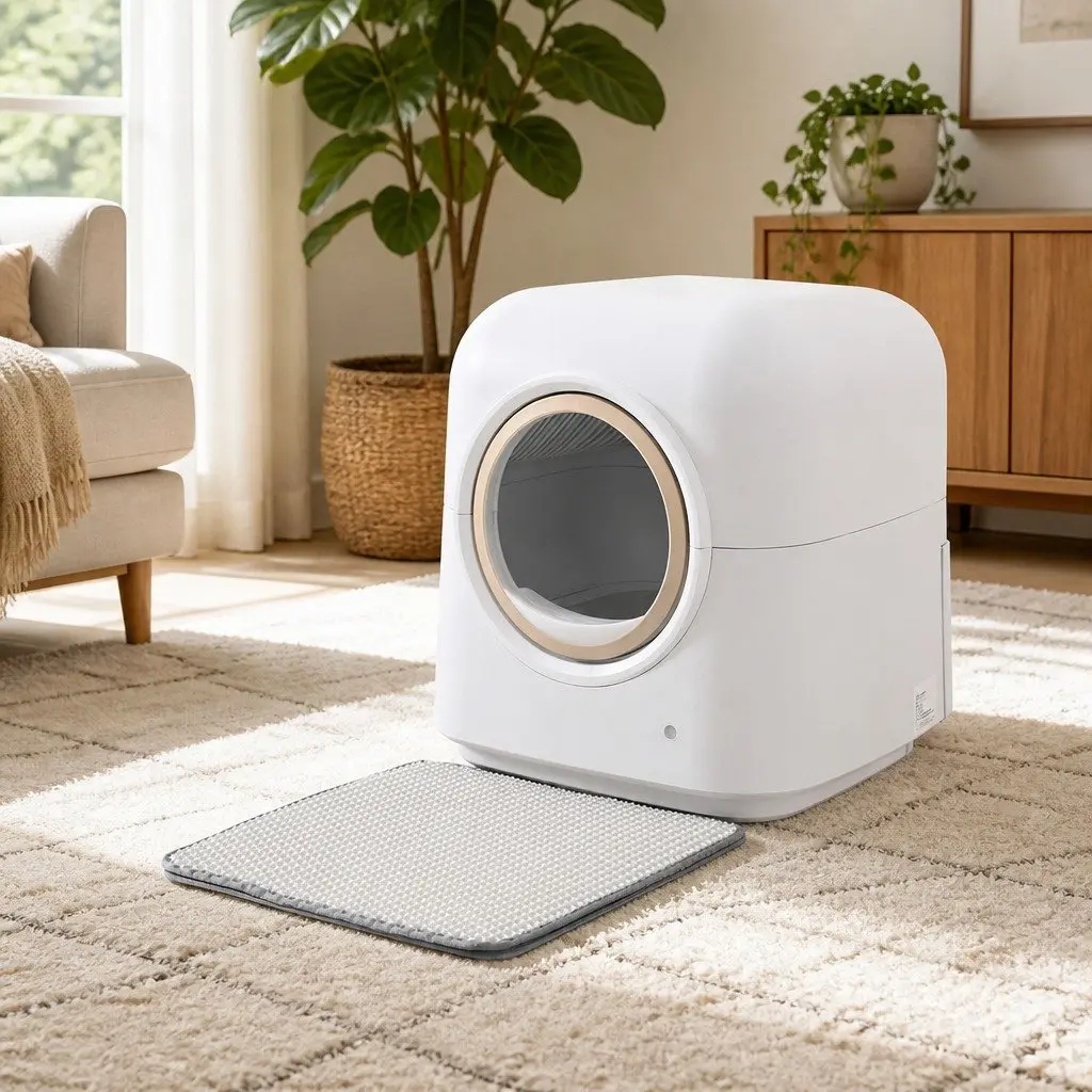 Self-Cleaning Cat Litter Box with Wi-Fi Control